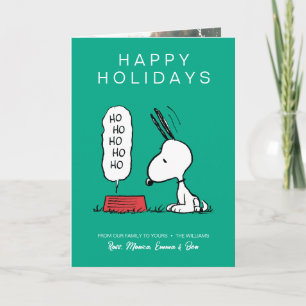 Peanuts Snoopy Ho Ho Ho Eetbord Feestdagen Kaart