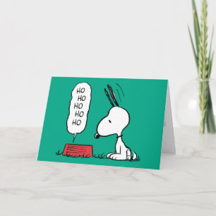 Peanuts Snoopy Ho Ho Ho Voedsel Schaaltje Feestdagen Kaart