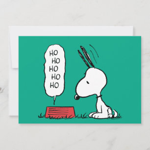 Peanuts Snoopy Ho Ho Ho Voedsel Schotel Feestdagenkaart