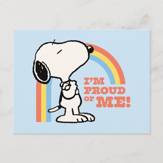 Peanuts | Snoopy Ik ben trots op me Briefkaart (Voorkant)
