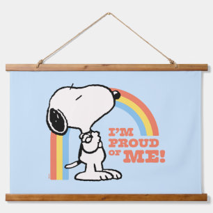 Peanuts Snoopy Ik ben trots op me Hangend Wandkleed