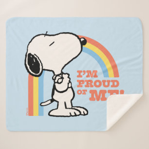 Peanuts   Snoopy Ik ben trots op me Sherpa Deken