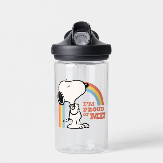Peanuts | Snoopy Ik ben trots op me Waterfles (Voorkant)