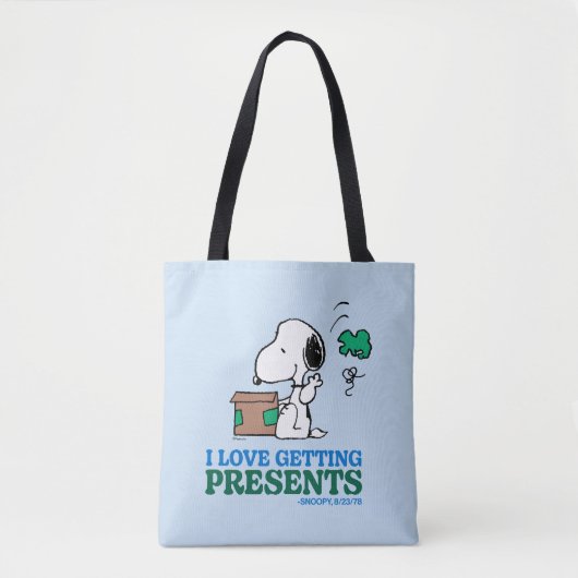 Peanuts | Snoopy Ik hou van het krijgen van Cadeau Draagtas (Voorkant)