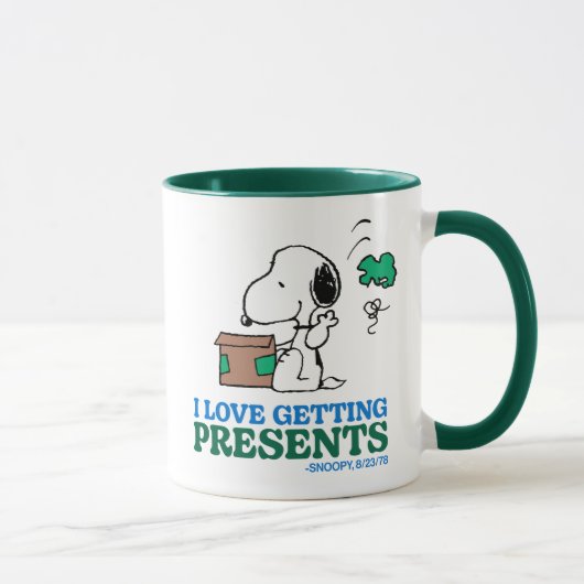 Peanuts | Snoopy Ik hou van het krijgen van Cadeau Mok (Rechts)