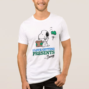 Peanuts Snoopy Ik hou van het krijgen van Cadeau Tri-Blend Shirt