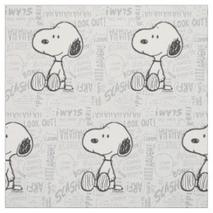 PEANUTS Snoopy in zwart-wit strips Stof