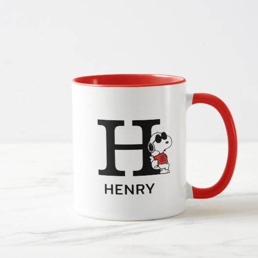 Peanuts | Snoopy "Joe Cool" | Naam & Monogram H Mok (Rechts)
