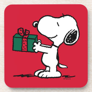 Peanuts Snoopy Kerstcadeau Giver Bier Onderzetter