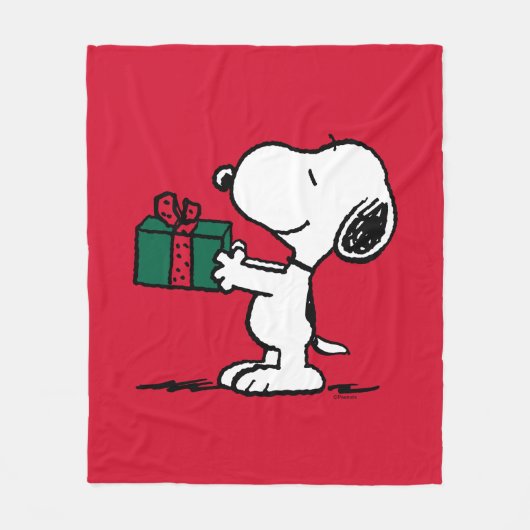 Peanuts | Snoopy Kerstcadeau Giver Fleece Deken (Voorkant)