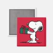 Peanuts | Snoopy Kerstcadeau Giver Magneet (Voorkant / Achterkant)
