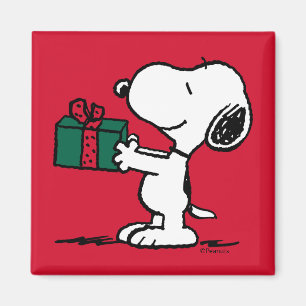 Peanuts Snoopy Kerstcadeau Giver Magneet