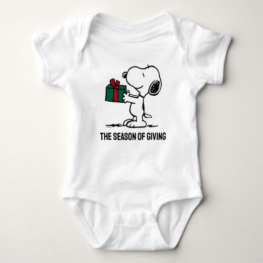 Peanuts | Snoopy Kerstcadeau Giver Romper (Voorkant)