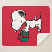 Peanuts | Snoopy Kerstcadeau Giver Sherpa Deken (Voorkant (horizontaal))