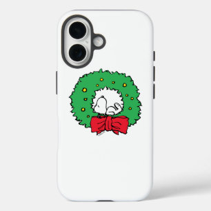 Peanuts Snoopy Kerstkrans iPhone 16 Hoesje