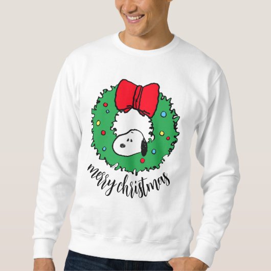 Peanuts | Snoopy Kerstkrans en strik Trui (Voorkant)