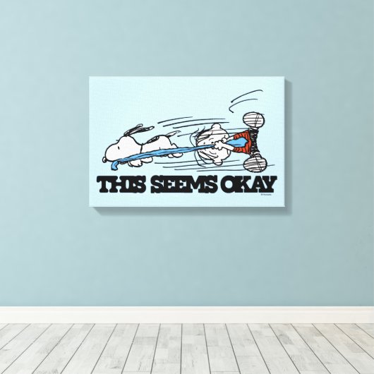 Peanuts | Snoopy & Linus Canvas Afdruk (Insitu (Houten vloer))