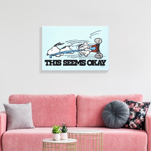 Peanuts | Snoopy & Linus Canvas Afdruk (Insitu (Woonkamer))