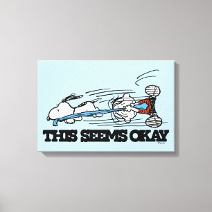 Peanuts   Snoopy & Linus Canvas Afdruk