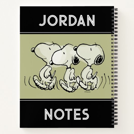 Peanuts | Snoopy loopt fier rond Notitieboek (Achterkant)