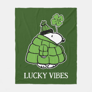Peanuts   Snoopy Lucky Clover Fleece Deken