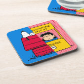 Peanuts | Snoopy & Lucy half & half Bier Onderzetter (Linkerzijde)