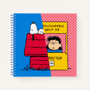 Peanuts   Snoopy & Lucy half & half Notitieboek