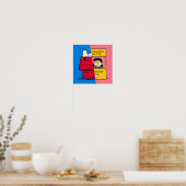 Peanuts | Snoopy & Lucy half & half Poster (Keuken)