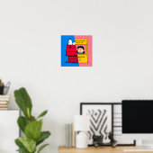 Peanuts | Snoopy & Lucy half & half Poster (Thuiskantoor)