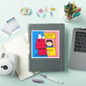 Peanuts | Snoopy & Lucy half & half Sticker (iPad Cover)