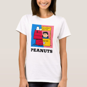 Peanuts   Snoopy & Lucy half & half T-shirt
