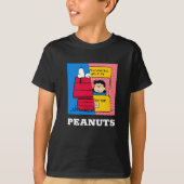 Peanuts | Snoopy & Lucy half & half T-shirt (Voorkant)