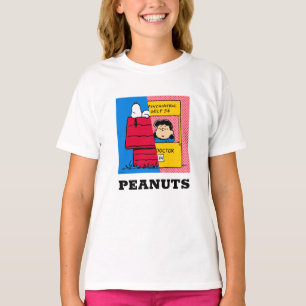 Peanuts Snoopy & Lucy half & half T-shirt