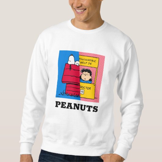Peanuts | Snoopy & Lucy half & half Trui (Voorkant)