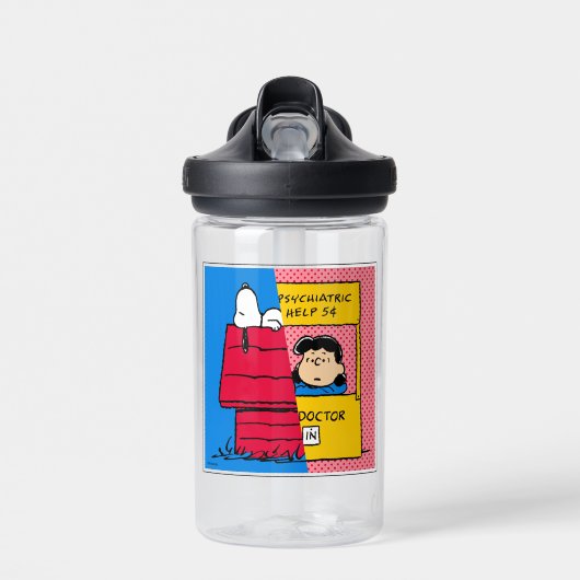 Peanuts | Snoopy & Lucy half & half Waterfles (Voorkant)