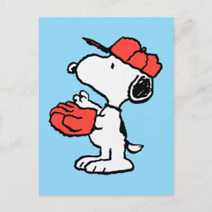 Peanuts Snoopy Making the Catch Briefkaart