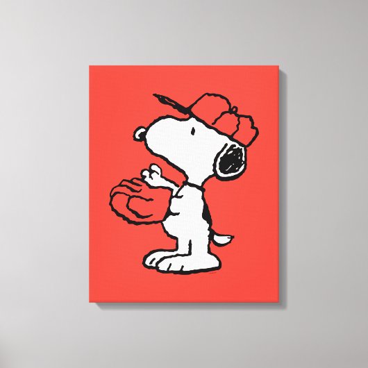 Peanuts | Snoopy Making the Catch Canvas Afdruk (Voorkant)