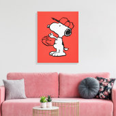 Peanuts | Snoopy Making the Catch Canvas Afdruk (Insitu (Woonkamer))