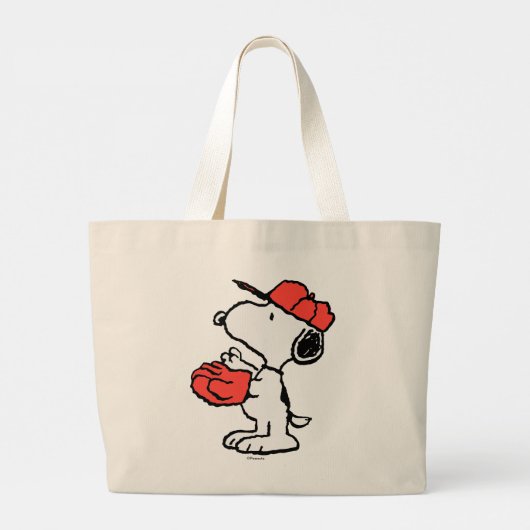 Peanuts | Snoopy Making the Catch Grote Tote Bag (Achterkant)