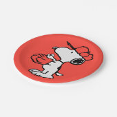 Peanuts | Snoopy Making the Catch Papieren Bordje (Gekanteld)