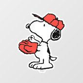 Peanuts | Snoopy Making the Catch Raamsticker (Vel)