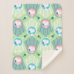 Peanuts Snoopy Mint Green Deco Dreams Sherpa Deken