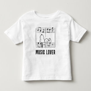Peanuts Snoopy muzieknoten Kinder Shirts