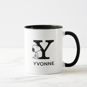 Peanuts Snoopy Naam & Monogram Y Mok