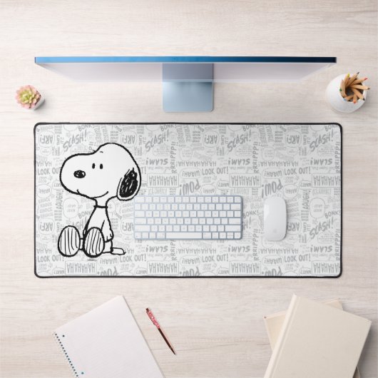 PEANUTS | Snoopy on Black White Comics (Bureau 1)