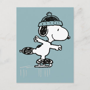 Peanuts   Snoopy op ijs Briefkaart