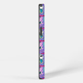Peanuts | Snoopy Paarse Surfpatroon iPhone Hoesje (Rechterkant)