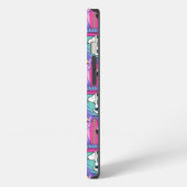 Peanuts | Snoopy Paarse Surfpatroon iPhone Hoesje (Linkerkant)