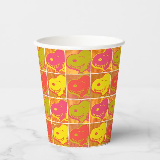 Peanuts | Snoopy Pop Art Pattern Papieren Bekers (Voorkant)