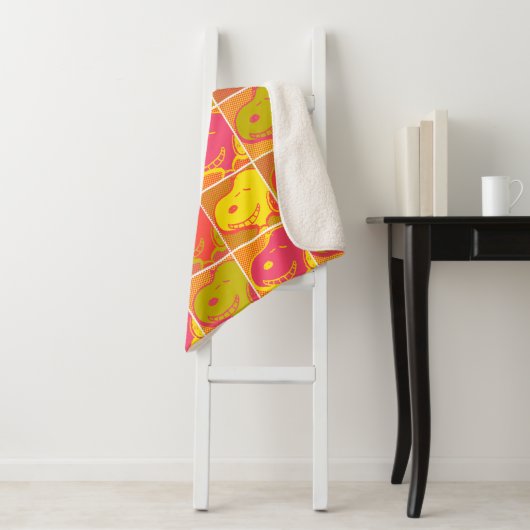 Peanuts | Snoopy Pop Art Pattern Sherpa Deken (In situ)